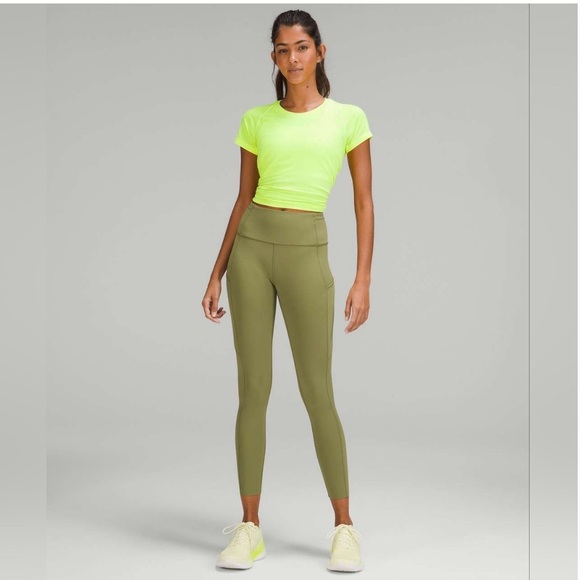 Pants - LULUEMON FAST AND  FREE HIGH RISE LEGGINGS SIZE 8
